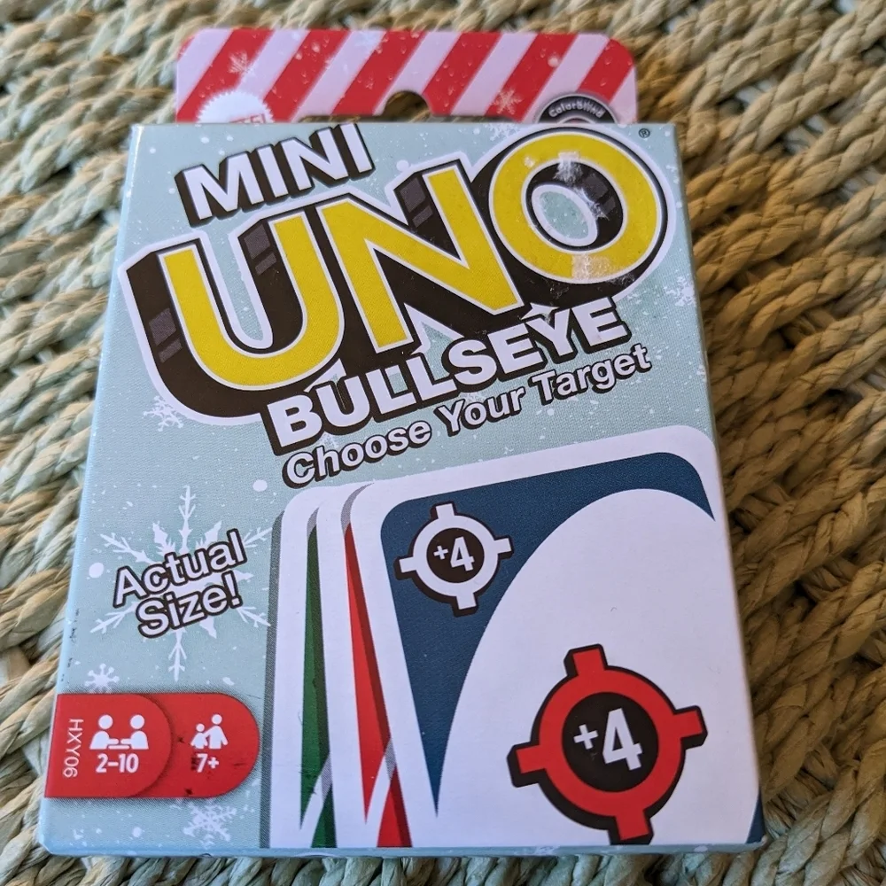 2024 Uno Game Mini Uno Card  Game Bullseye Choose Your Target Ltd Edition